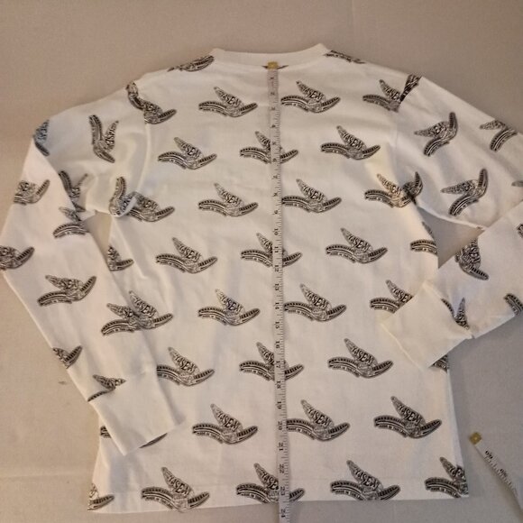 Ya.Seat.Custom Cotton Long Sleeve Tee White Motorcycle Seat Print Boy’s S EUC - Picture 11 of 14